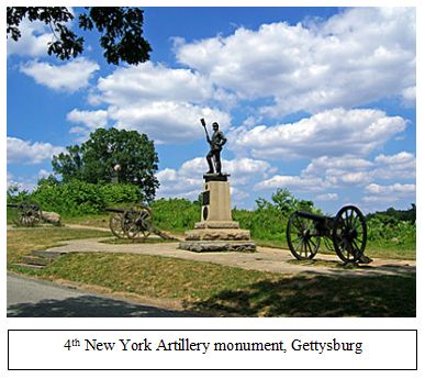 4th New York Artillery monument, Devil’s Den, Gettysburg