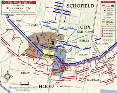 Battle of Franklin Map