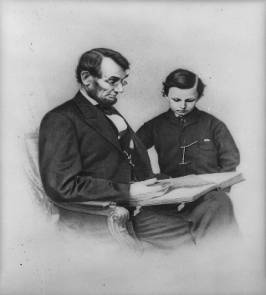 Abraham Lincoln and his son Tad